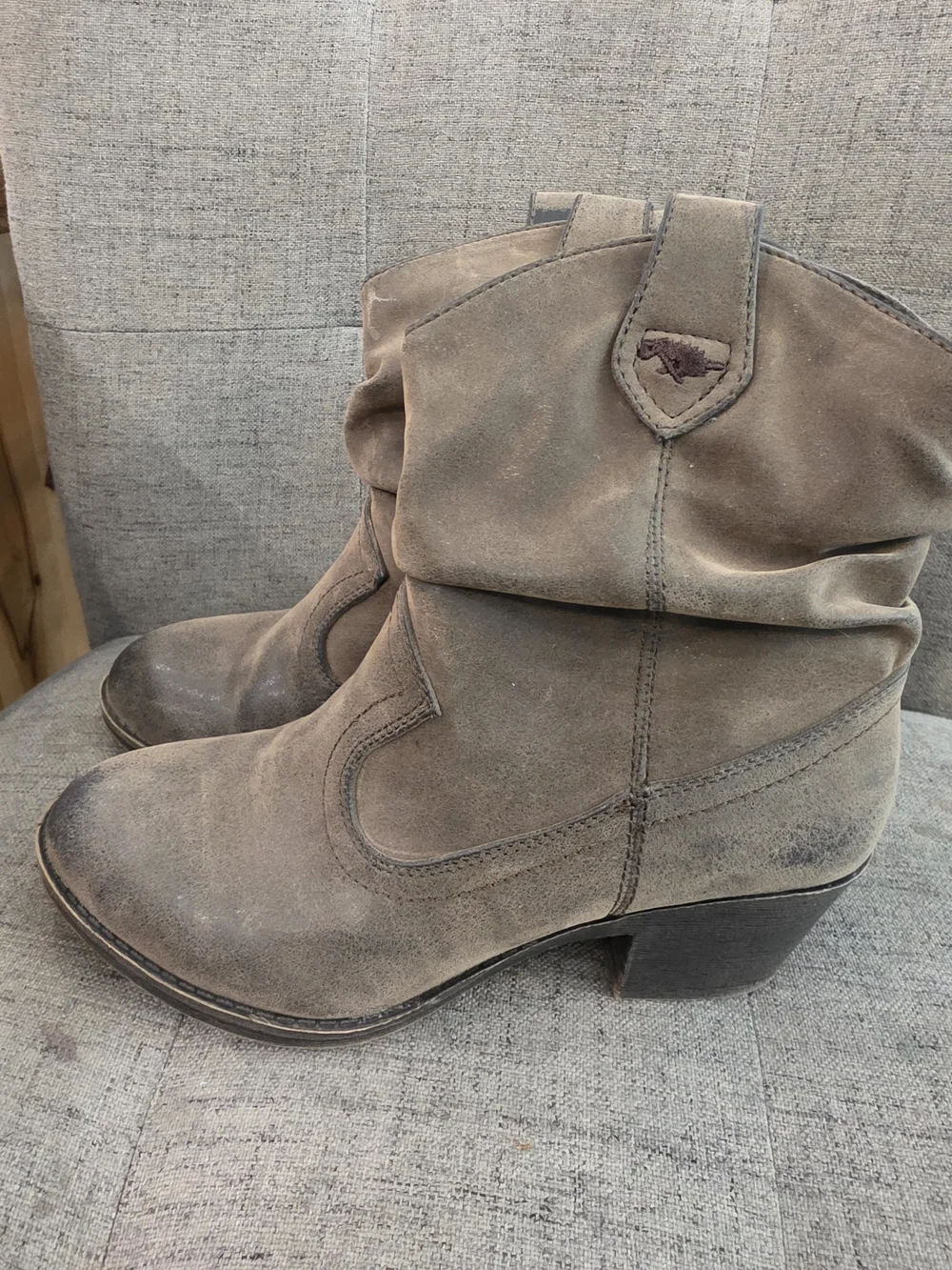 Rocket Dog Girls Sheriff Vintage BrWomen's Slouch Suede Ankle Boots - Gray